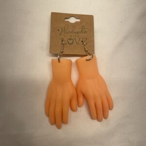 Tiny Hands Earrings Dangle Unique Handmade Small Hands Silly Funny